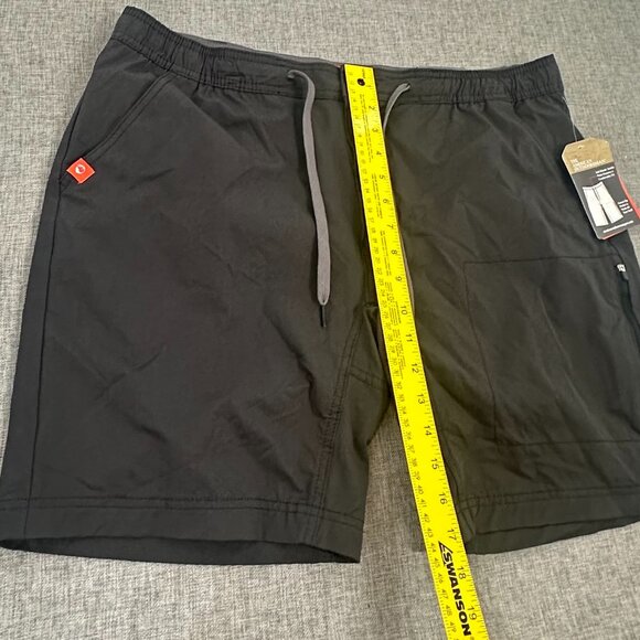 NEW! The American Outdoorsman Mens‎ Shorts XL Black Drawstring Pockets $60 - Picture 3 of 10